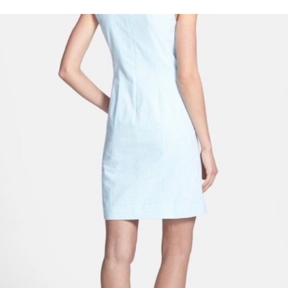 Lilly Pulitzer Light Blue Ruffle Mini Dress light blue Size 14 - Picture 2 of 4